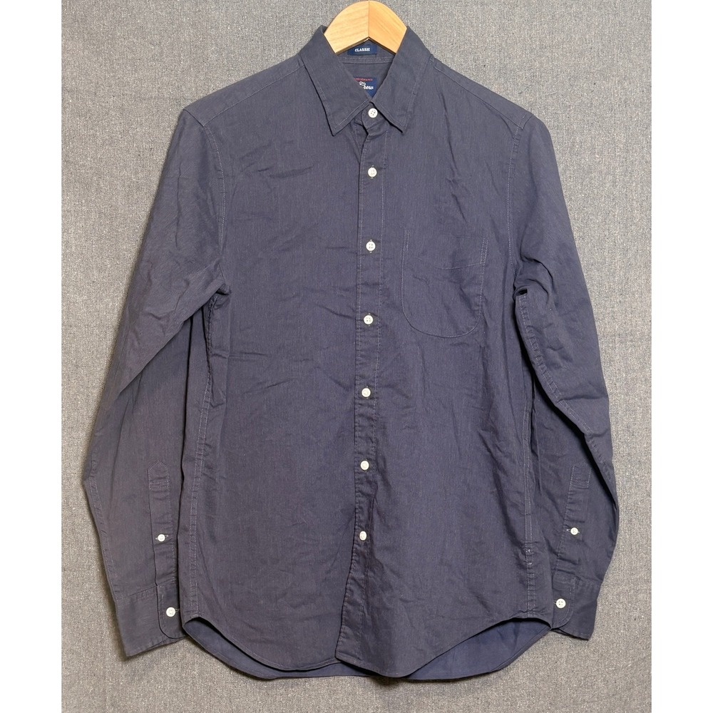 J.Crew‎ Mens Performance Stretch Classic Fit Button Down Shirt Navy Blue Sz S